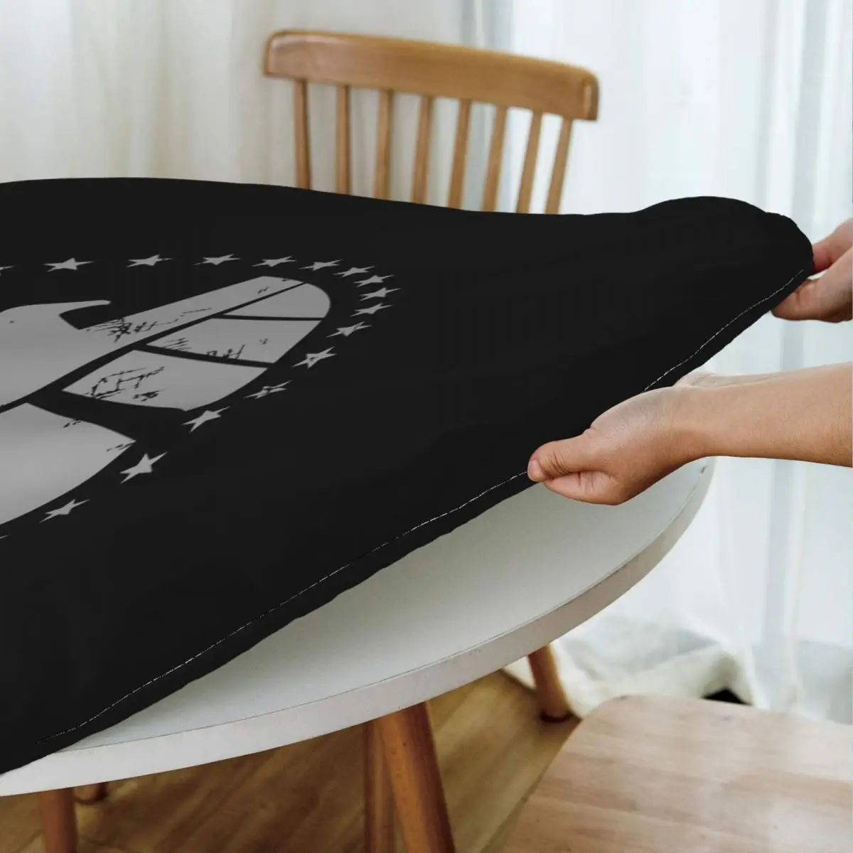 Shield Agent Training Waterproof Round Tablecloth Oilproof Table Cloth for Kitchen Events Dining Table Cover