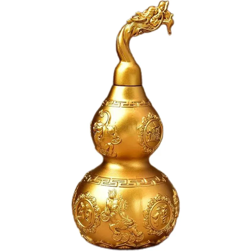 ✅Nafu copper ornament, brass openwork eight-trigram gourd, home and office decoration, craft gift