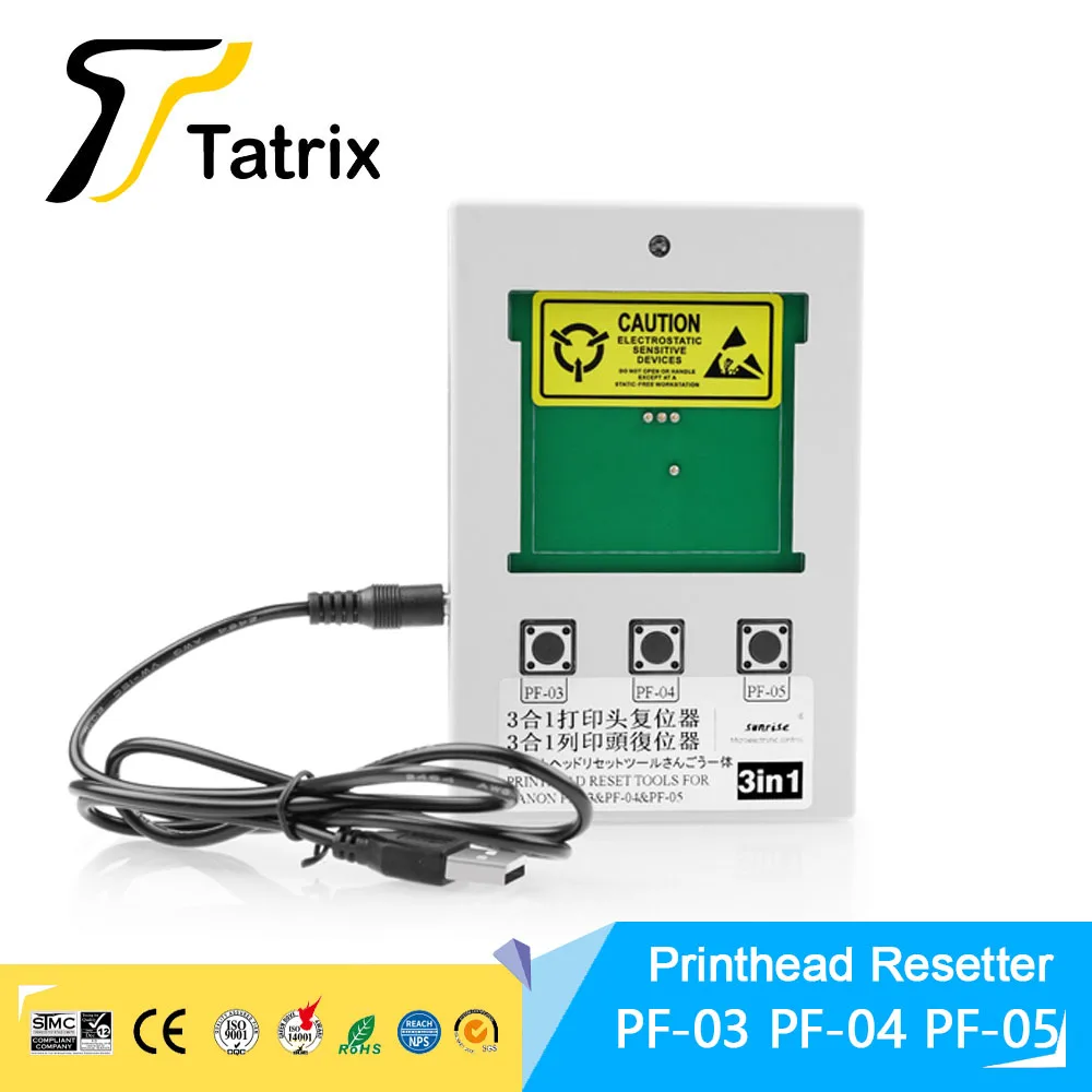 Tatrix PF-03 PF-04 PF-05 Printhead Reset Tools for Canon iPF765 iPF680 iPF780 iPF650 iPF655 iPF750 iPF760 Printer. 3in1 Resetter