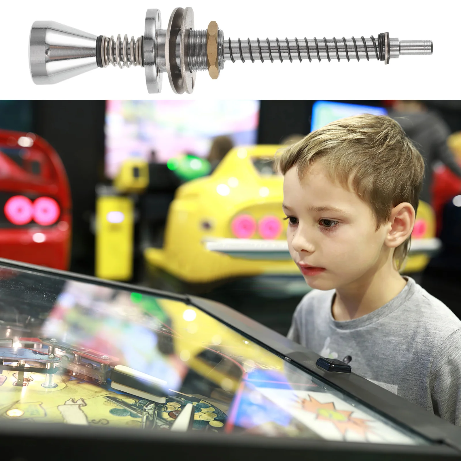 Máquina de pinball de liga de mola carregada, haste de tiro grande, arcade, acessório de máquina de jogo, peças de brinquedo de pinball