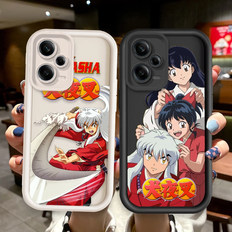 Anime Inuyasha Kagome per Redmi Note 13 12 11 10 9 Pro Plus 5G POCO F3 F4 F5 X3 X4 X5 GT custodia morbida per telefono con scala a occhiello