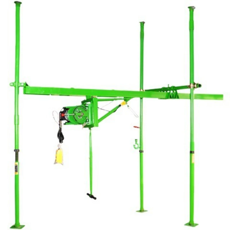 Household 220v hoist, small electric slide rail, indoor decoration column bracket lifting crane