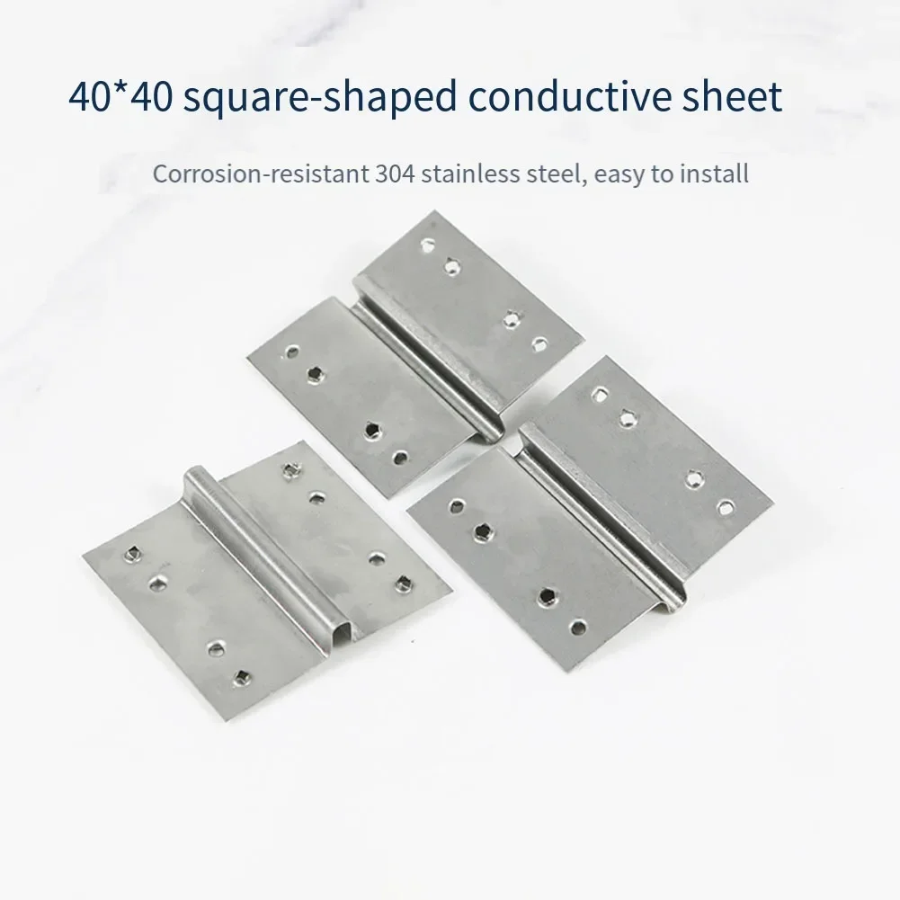 لوحة التأريض الكهروضوئية المصنوعة من الفولاذ المقاوم للصدأ 304 متوافقة مع إطارات الألواح الشمسية وقضبان تركيب الألومنيوم #4