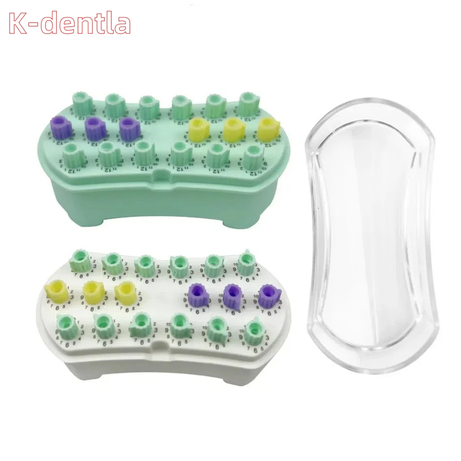 6pcs 18 Holes Dental Endo File Holders Disinfection Box Dentistry Endodontic Root Canal File Counting Sterilization Case