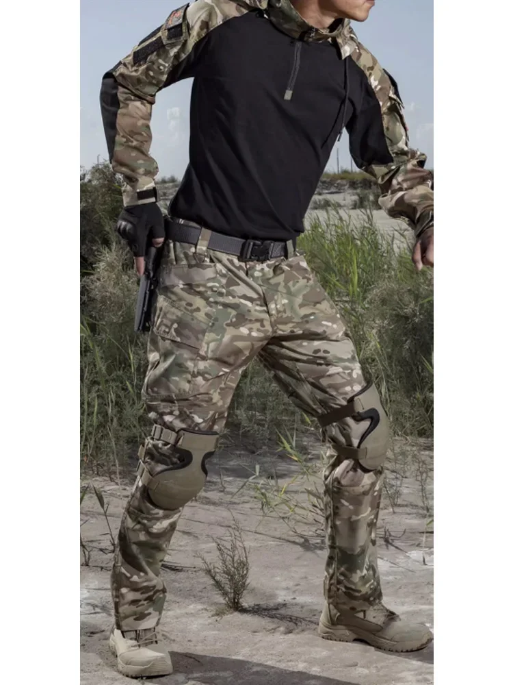 Instructor Tactical Set Men Breathable Wear-resistant Frog Suits Military Water-repellent Multi-purpose Pants Special Training