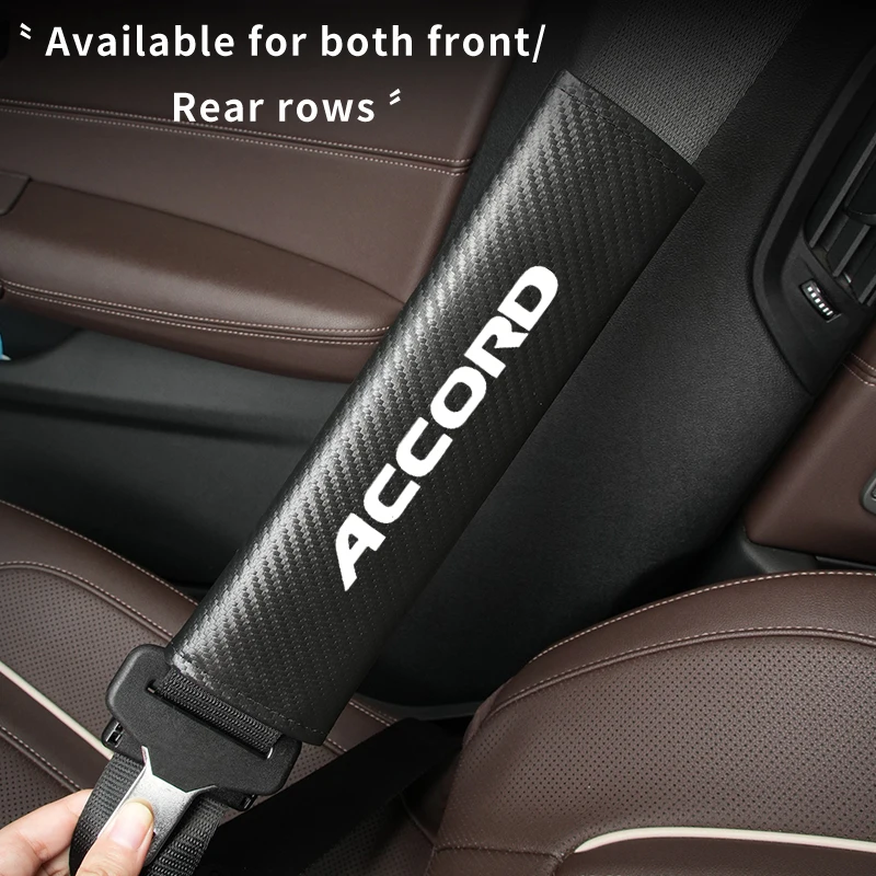

Car Seat Belt Shoulder Protector Case Carbon Fibre Seatbelt Cover For Honda Accord Civic CRV Jazz Fit HRV Odyssey Insight City