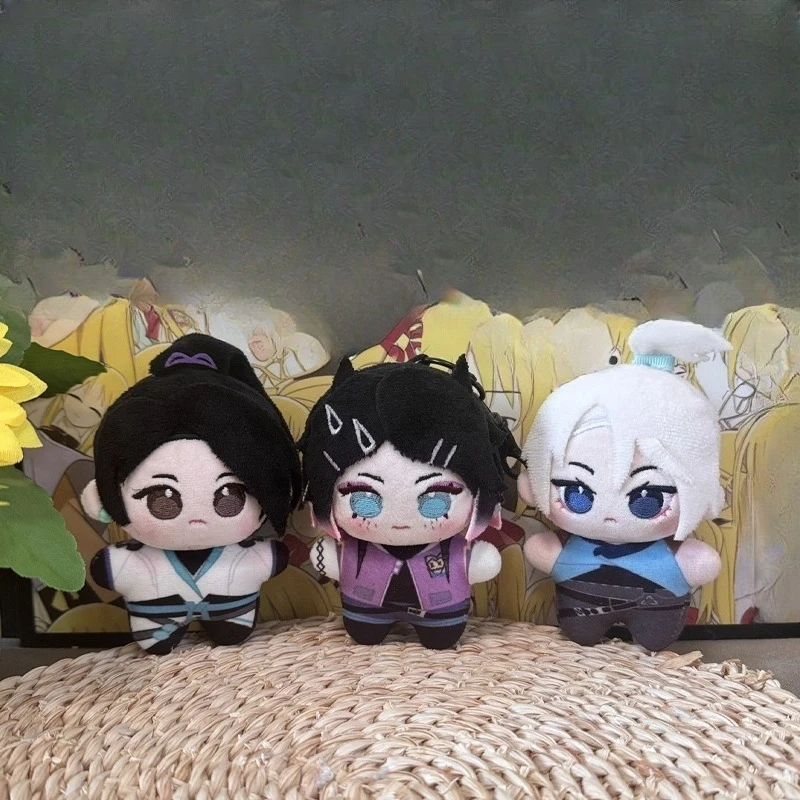 10cm Anime Game VALORANT Jett Mu Die Kawaii Cosplay Cotton Doll Starfish Body Keychain Mini Soft Plushies Toy Figures Fans Gifts