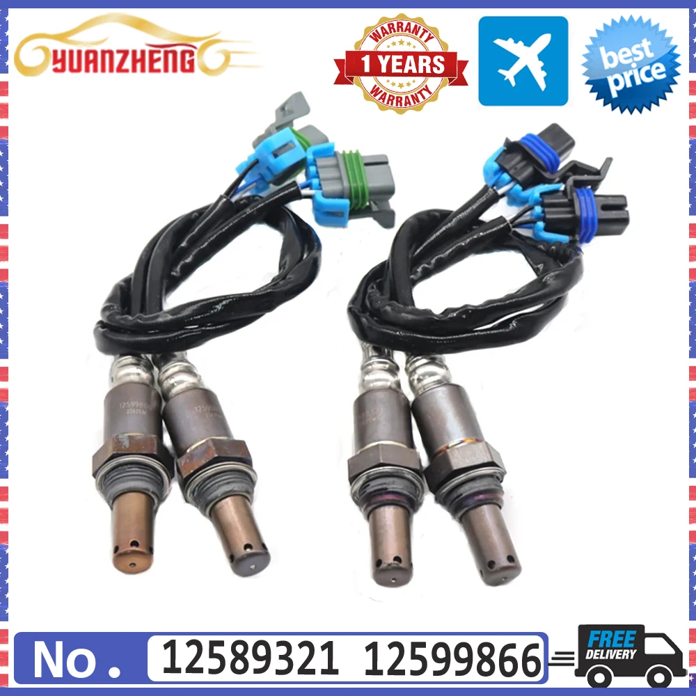 

NEW 12589321 12599866 Up+Downstream Air Fuel Ratio Lambda O2 Oxygen Sensor for Chevy Silverado Suburban Tahoe GMC Sierra Yukon