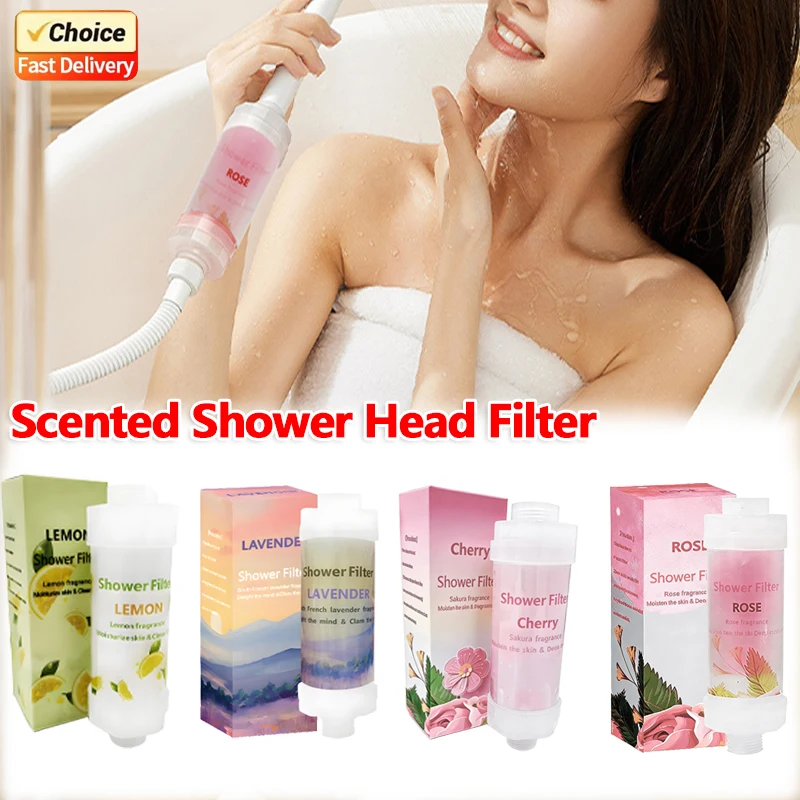 

Shower Filter Water 2026 New Softener Chlorine Removal Hair Skin Care Scented Shower Head Purifier Bathroom Accessories