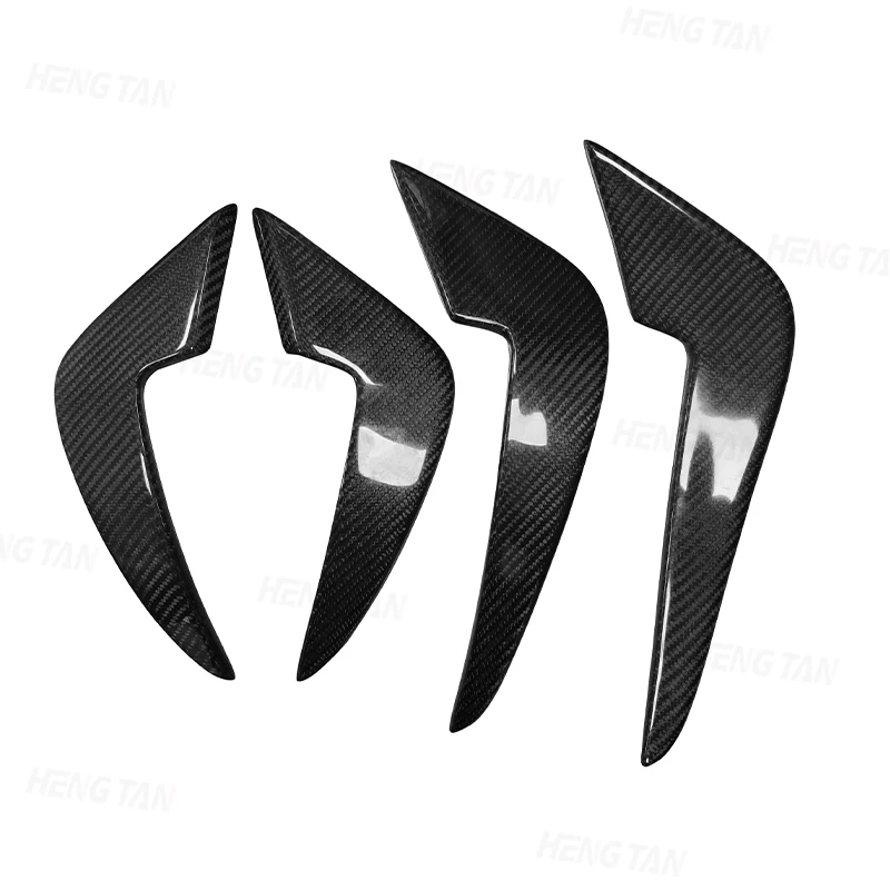 For BMW 2 Series F87 M2 M2C 2016-2020 Carbon Fiber Car Front Bumper Side Splitters Fins Canards Parts Upgrade Body kit