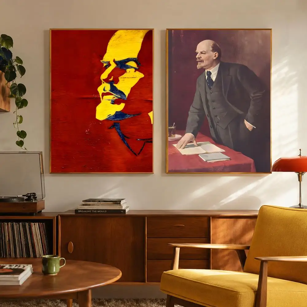 Historical Figure Vladimir Ilyich Lenin Poster Digital Solvent Print Waterproof PP Fade-Resistant Wall Art Room Decor Gift
