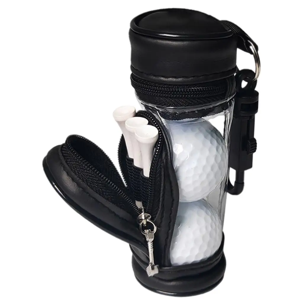 Small Golf Balls and Tees Holder with 3 Balls and 3 Tees Mini Waist Pack with Clip Organizer Tee Holder for Outdoor Accessories