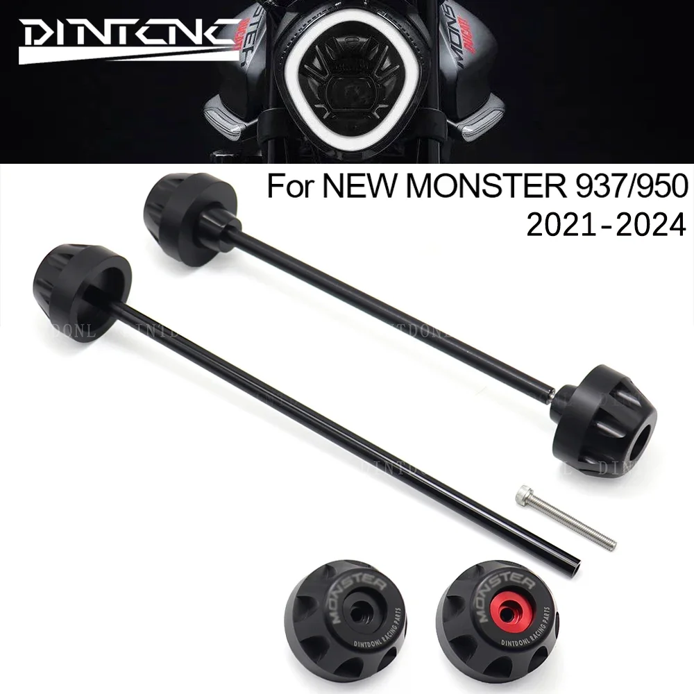 Deslizador de choque de horquilla de eje delantero trasero para DUCATI NEW MONSTER 950 937 2024, Protector de rueda de motocicleta MONSTER950 MONSTER937 2021, pieza