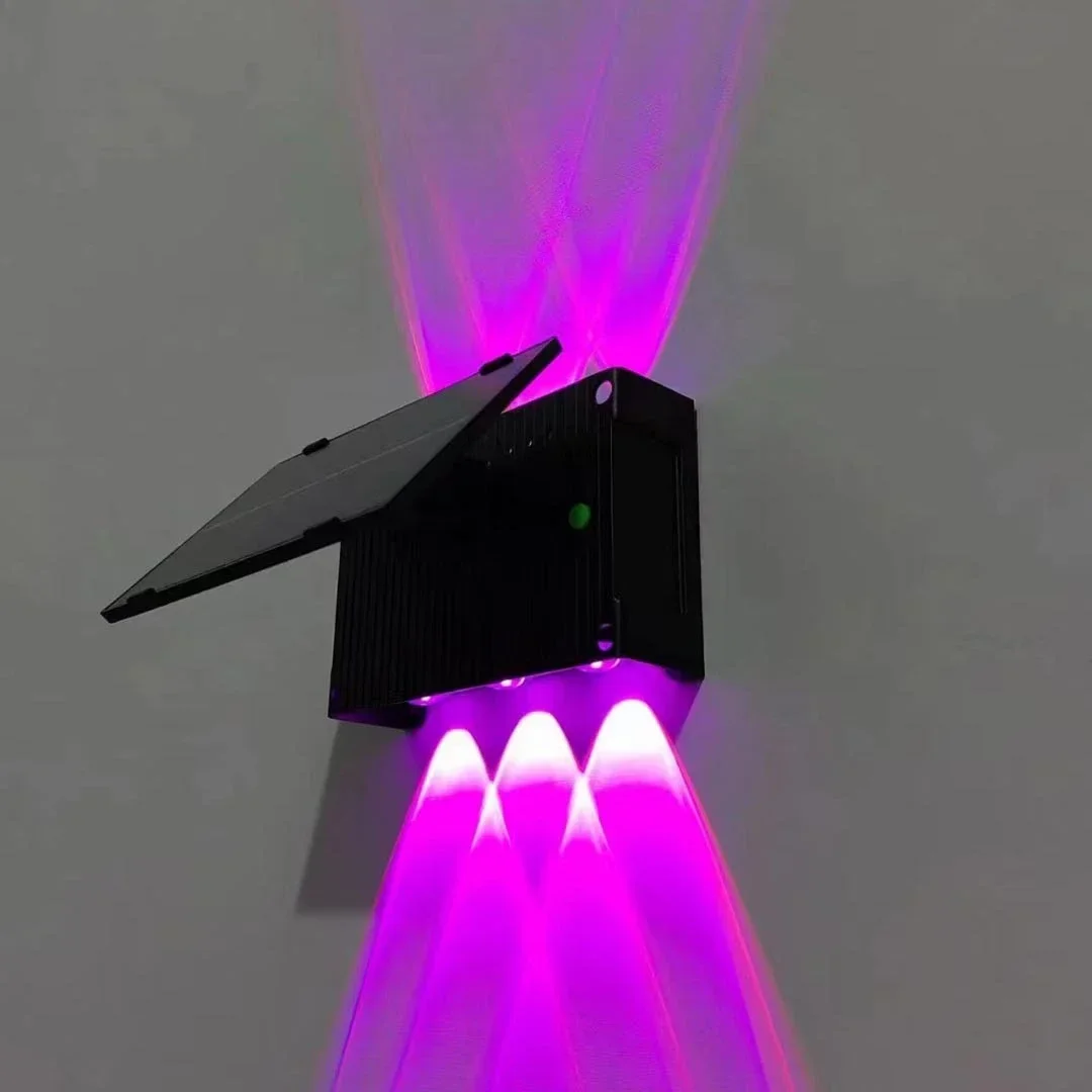 Imagem -05 - Impermeável Solar Led Outdoor Wall Light Decoração do Jardim Luzes Rgb Home Lights Villa Lavagem