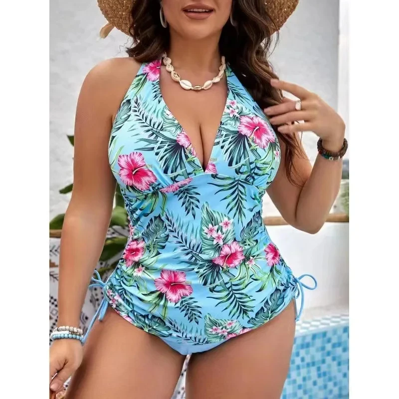 Vigojany-sexy Badeanzug, Damen riemen kragen, großer Tankini, Badeanzug mit hoher Taille, rücken freie Strand kleidung, 2024