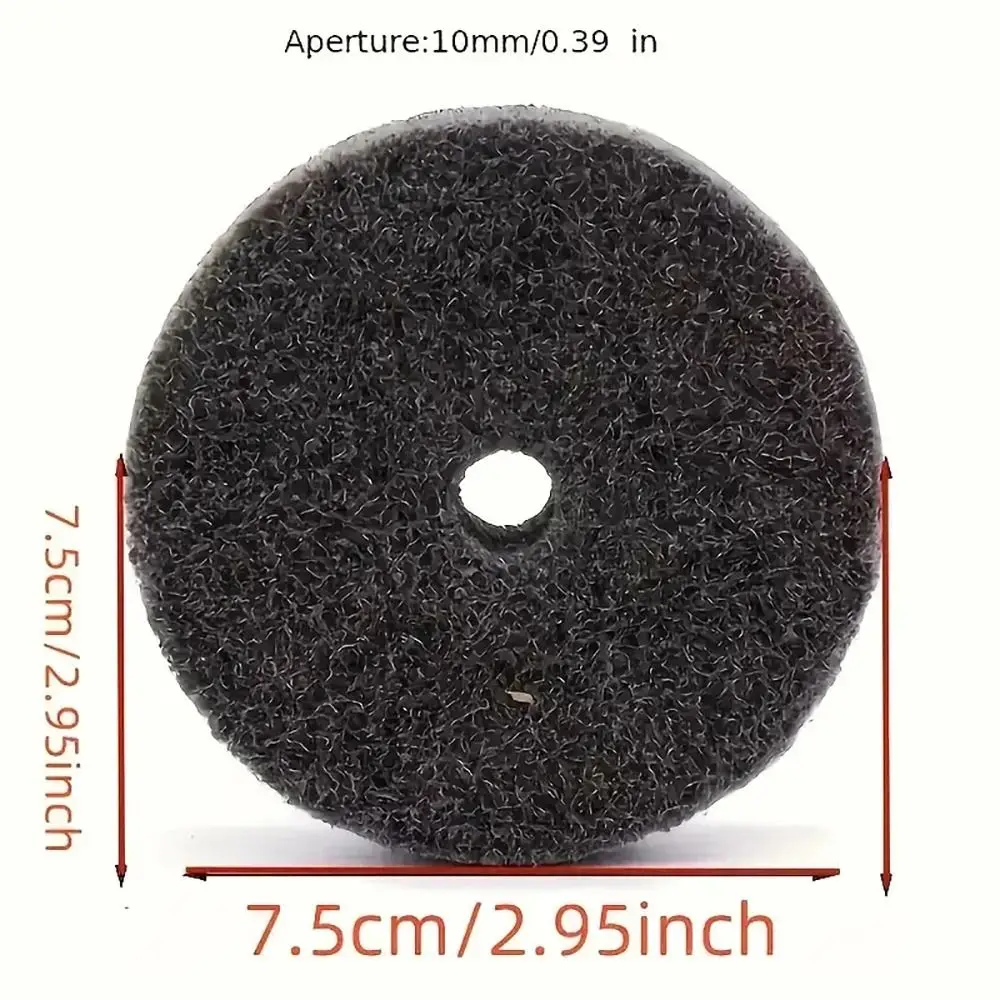 1/5Pcs 3/8" Shaft Hole Buffer Wheel 3" Fiber Polishing Wheel Replacement Abrasive Wheel for Benchtop Buffers and Grinders