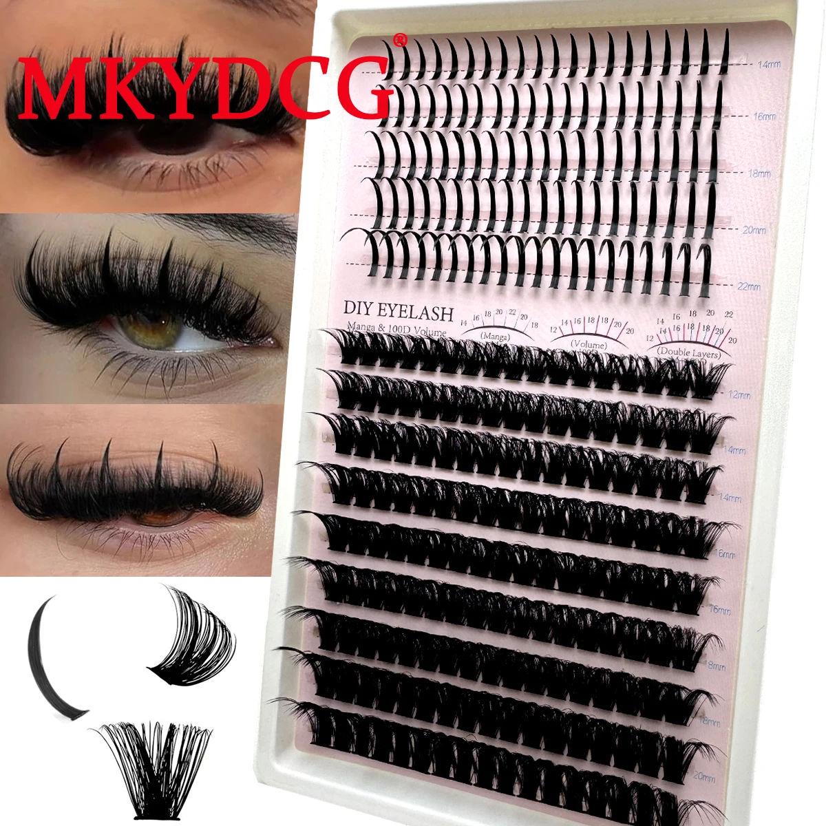 Nieuwe 80D 100D Lash Clusters Manga Valse Wimper Pop Ogen Natuurlijke Wimper Cosplay 3D Spiky Piekerige Dikke Nertsen Nep Wimpers make-up