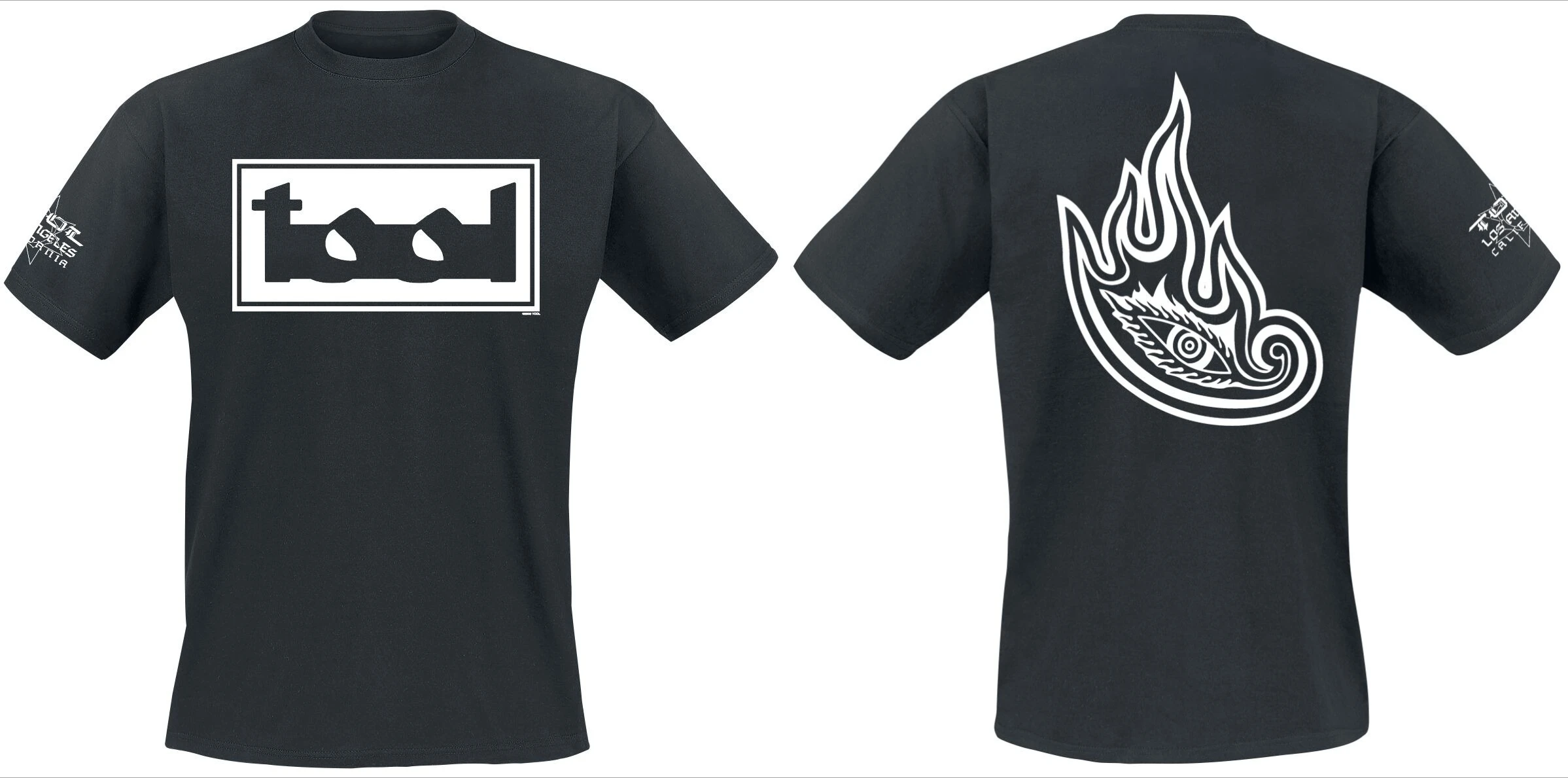 Unisex Cotton T-shirt Tool Band Box Logo & Flame Eye Graphic Tee Progressive Metal Streetwear