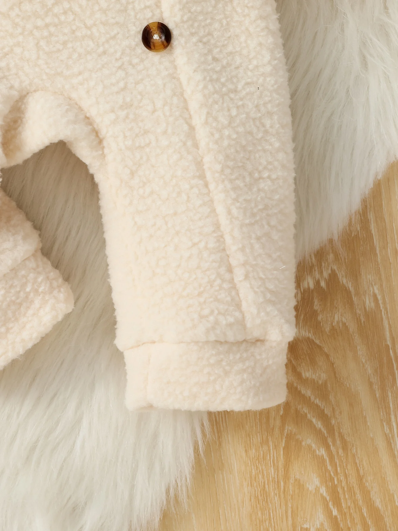 قطع جميلة الوليد طفلة الصبي الصوف بذلة الخريف الشتاء بلون طويل الأكمام كامل طول مقنعين الدافئة رومبير ل 3M-24M