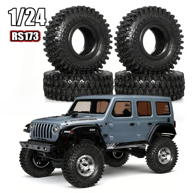 

4PCS 1.0" Soft Rubber Tyres for 1/24 Axial SCX24, 1/18 TRX4M RC Micro Crawler Car Wheels Tires Parts