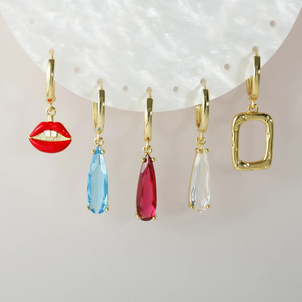 Cute Ice Cream Earrings For Women Gold Color Copper Party Wholesale Excellent Quality Euro-American Jewelry Fashion Jewelry