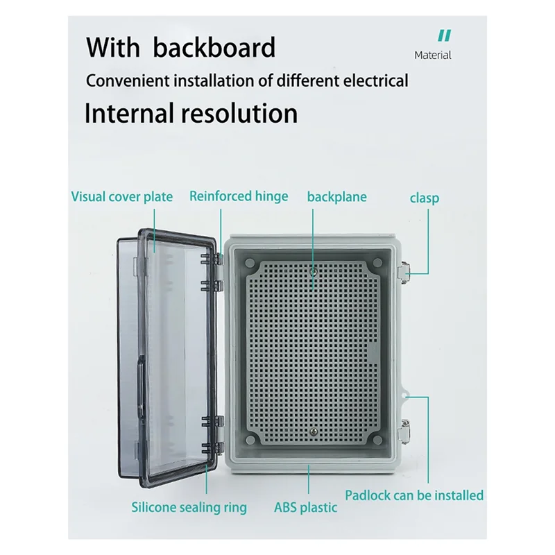 

【A87T】ABS Juction Box IP66 Водонепроницаемый прозрачный корпус Крышка Открытый распределительный блок питания Корпус электронного инструмента