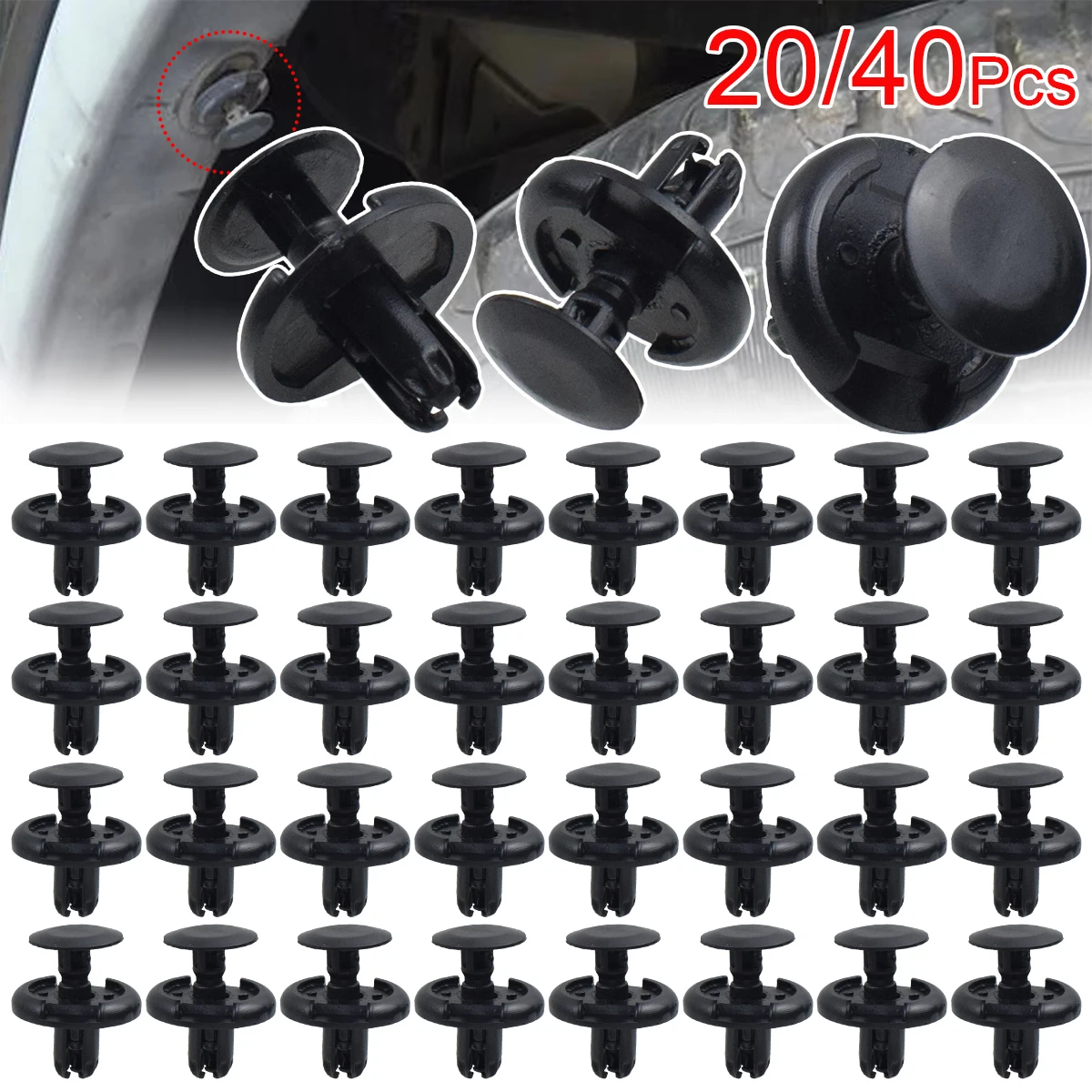 Clip de retenedores de remache de empuje para Panel de guardabarros de parachoques de coche 9046707164 para Toyota Camry Corolla Yaris RAV4 Avalon Echo Suzuki