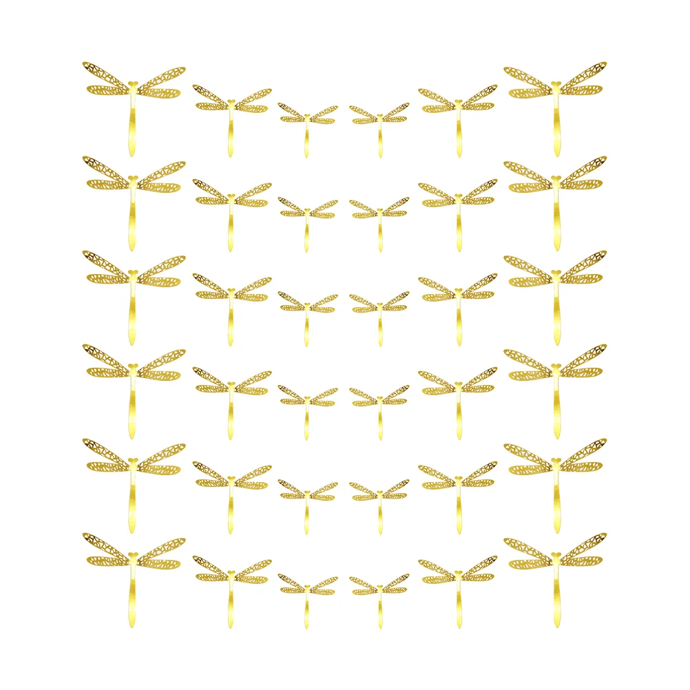 36 قطعة فن جدار اليعسوب الرائع عالي الجودة حرفة زخرفية لغرفة المعيشة وغرفة النوم قلادة سقف احتفالية مبهرة