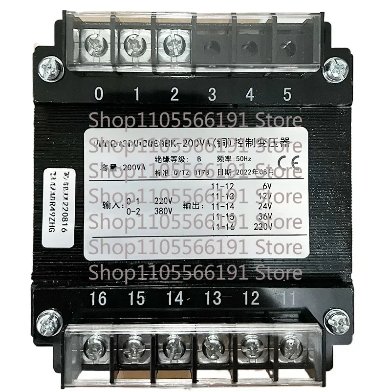 BK-200VA Control Transformer Copper 380 220/220 110 36 24 12 6