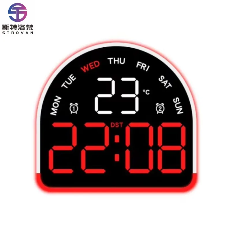 

LED Ambient Light Electronic Clock Multifunctional Alarm Clock Home Lighting Table Clock