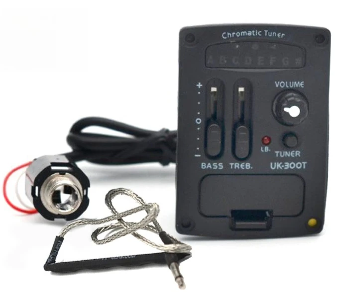 

Британский пикап для укулеле UK-300T2, сегментная маленькая гитара с настройкой, требующий штамповки, профессиональный звукосниматель с эквалайзером