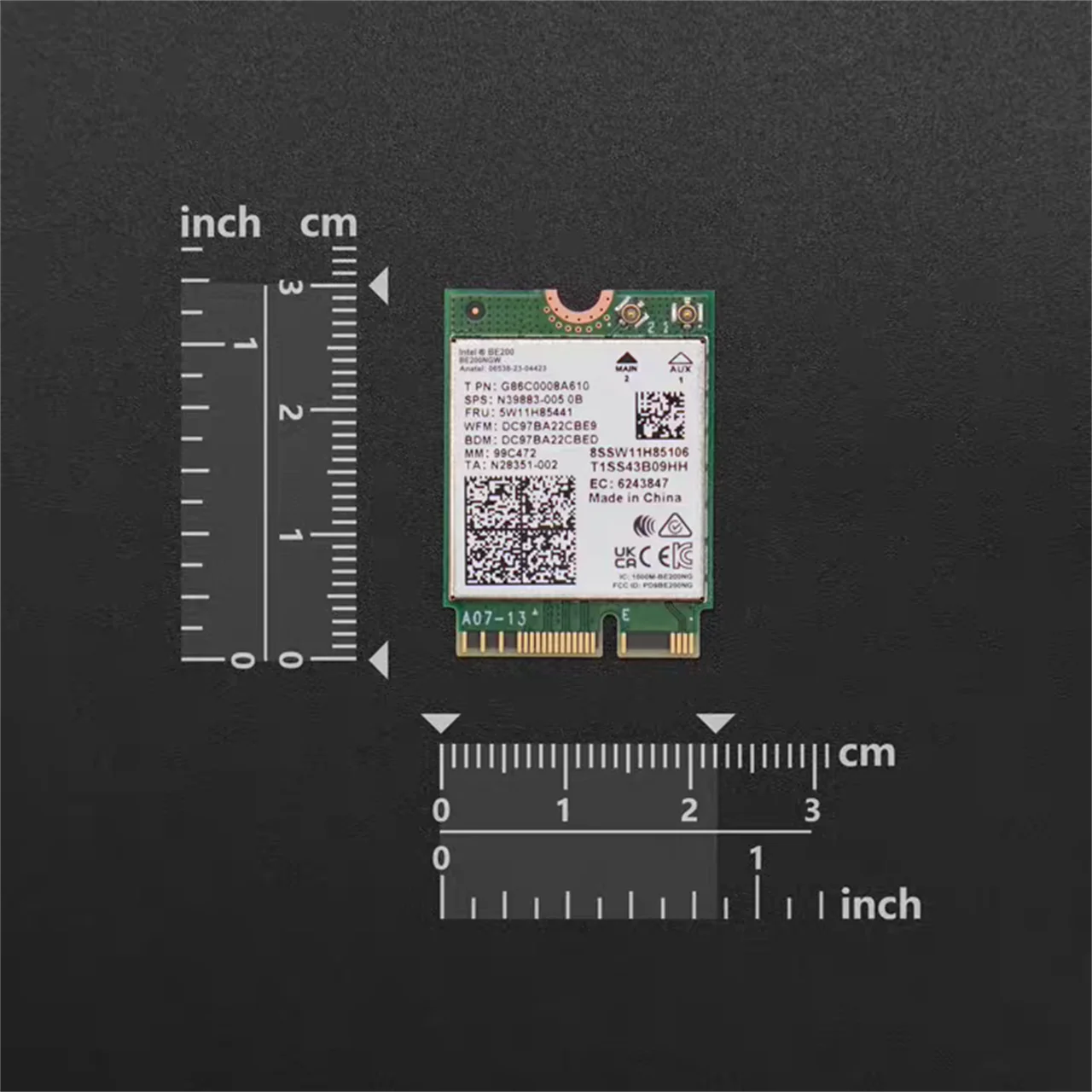 M. 2 E Key WiFi7 Bluetooth 5.4 Intel BE200 Wireless Network Card