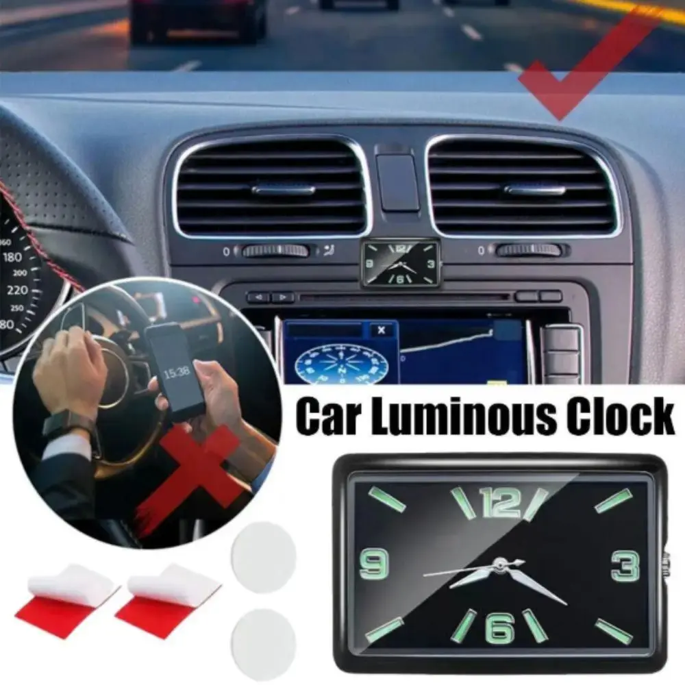 Lightweight Design Car Digital Clock Button Battery Operated Luminous Pointer Quartz Analog Watch Stylish Design Digital Display