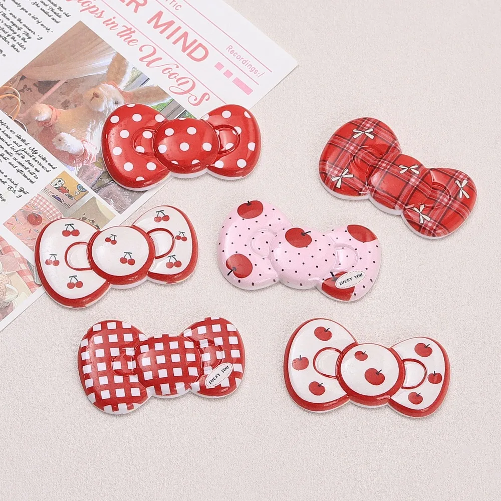 10pcs Resin Newest Bowknot Flatback Figurine Scrapbooking DIY Phone Case Decoration Home Accessories Crafts