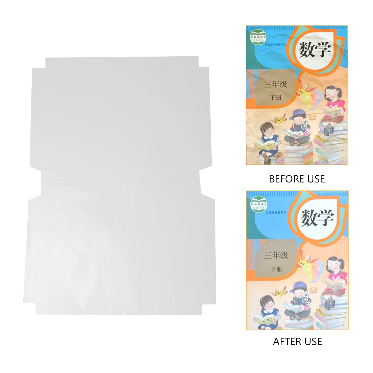 

10Pcs Clear Book Cover Transparent Plastic Protective Covers for Students Grease Dust Pen Marks Protection