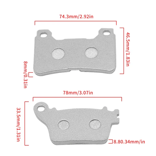 Imagen 2 del producto Pastillas de freno delantero y trasero para motocicleta, accesorio para HONDA CBR 600RR CBR600RR CBR 600 RR 07-16 CBR 1000RR CBR1000RR CBR 1000 RR 2006 2007 - 2016