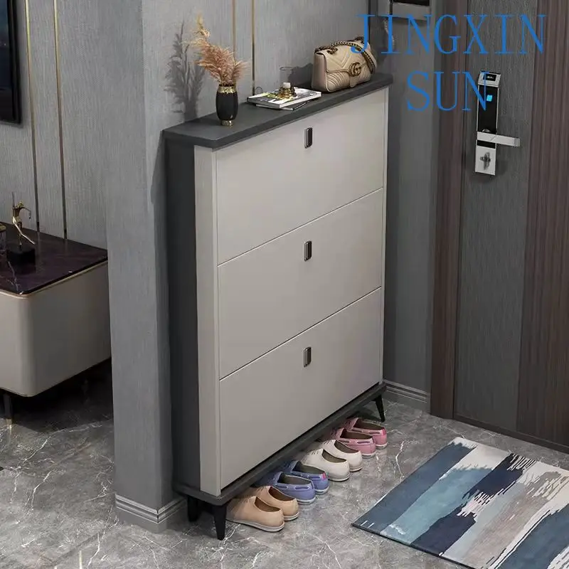 File Rotating Shoe Cabinet Mobile Ultra thin Shoe Cabinet Holder Organizer Storage  Modern Furniture Entrance Hall