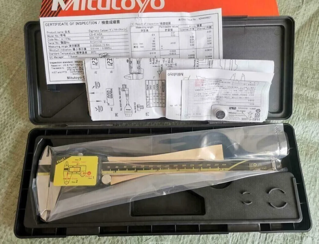 Imagem -03 - Mitutoyo Digital Vernier Caliper Absoluto e Digimático Japão 50019720 200 mm 08