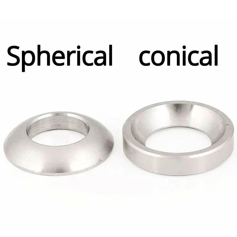 NORAZE Spherical Conical Washer M6 M8 M10 M12 M14 M16 M18 M20 Countersunk Flat Solid Head Gasket Conical Stainless Steel Washers (Color : Silver, Size : M12 2set NORAZE Spherical Conical Washer M6 M8 M10 M12 M14 M16 M18 M20 Countersunk Flat Solid Head Gasket Conical Stainless Steel Washers (Color : Silver, Size : M12 2set