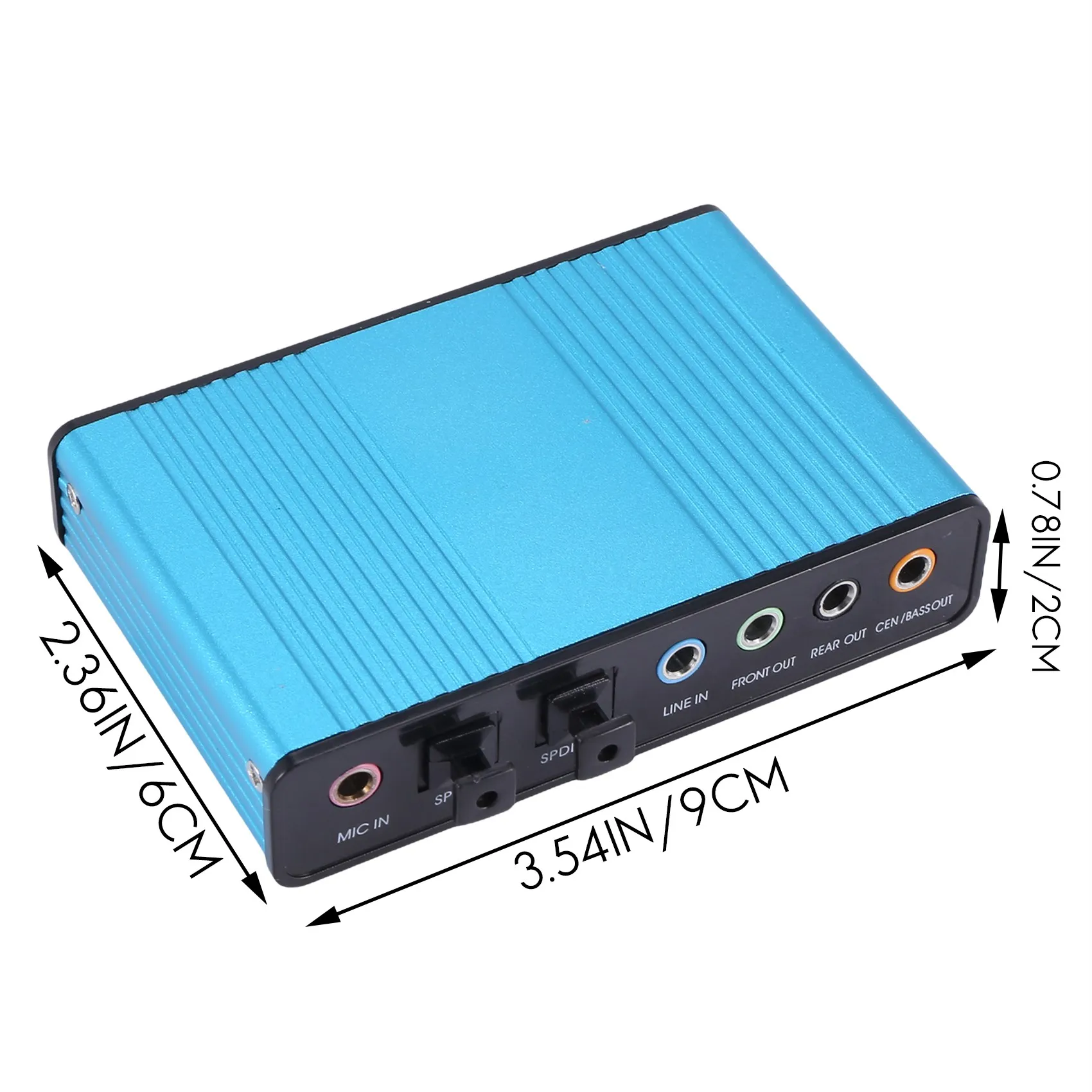 Sound Card,6 Channel External Sound Card USB 2.0 External 7.1 5.1 Surround Sound Optical S/PDIF Audio Sound Card Adapter