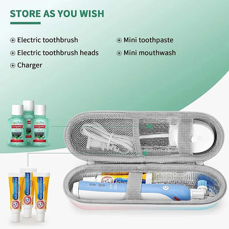 Toothbrush Travel Case Protective EVA Electric Toothbrush Holder Carrying Bag Portable Toothbrush Storage Bag