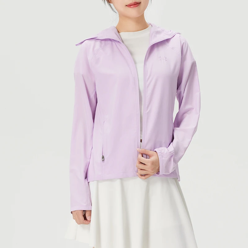 Under Armour Ropa deportiva para mujer, chaqueta con capucha tejida para entrenamiento físico, correr y hacer ejercicio, 6007543-543