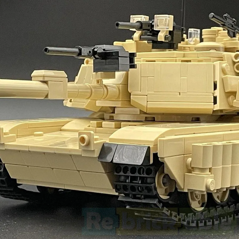 MOC-216672 M1A2 Tank Military War Luxury Tank Building Block Model Brick Compatible Puzzle Bricks KIDS TOYS Adult Gifts 1266PCS