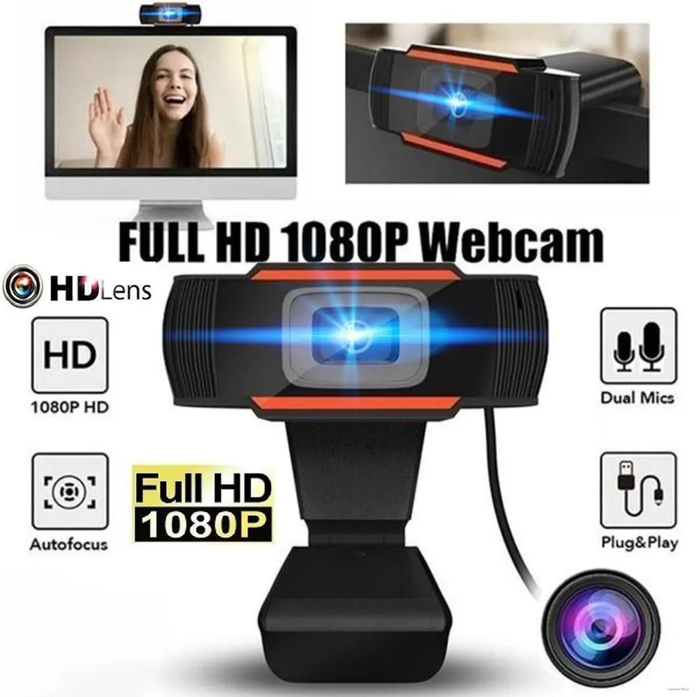 Live Webcam USB 2.0 PC Web Camera Widescreen Video With Microphone High-definition 1080P Conference Camera Driver-free