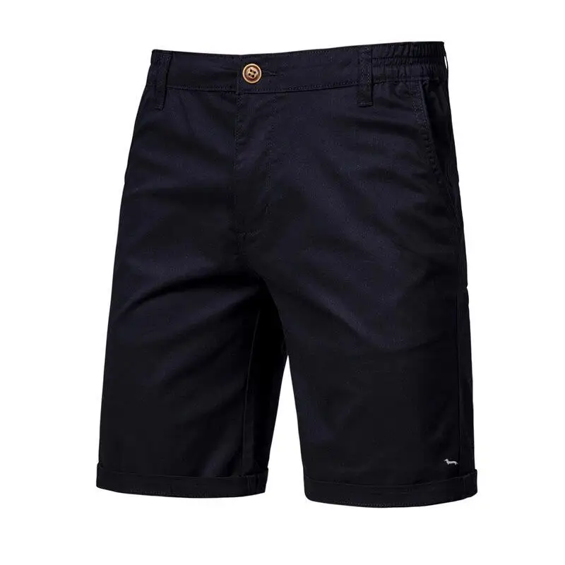 Bermudas de verano para hombre, pantalones cortos informales de algodón sólido, bordado Harmont, cintura media, Blaine