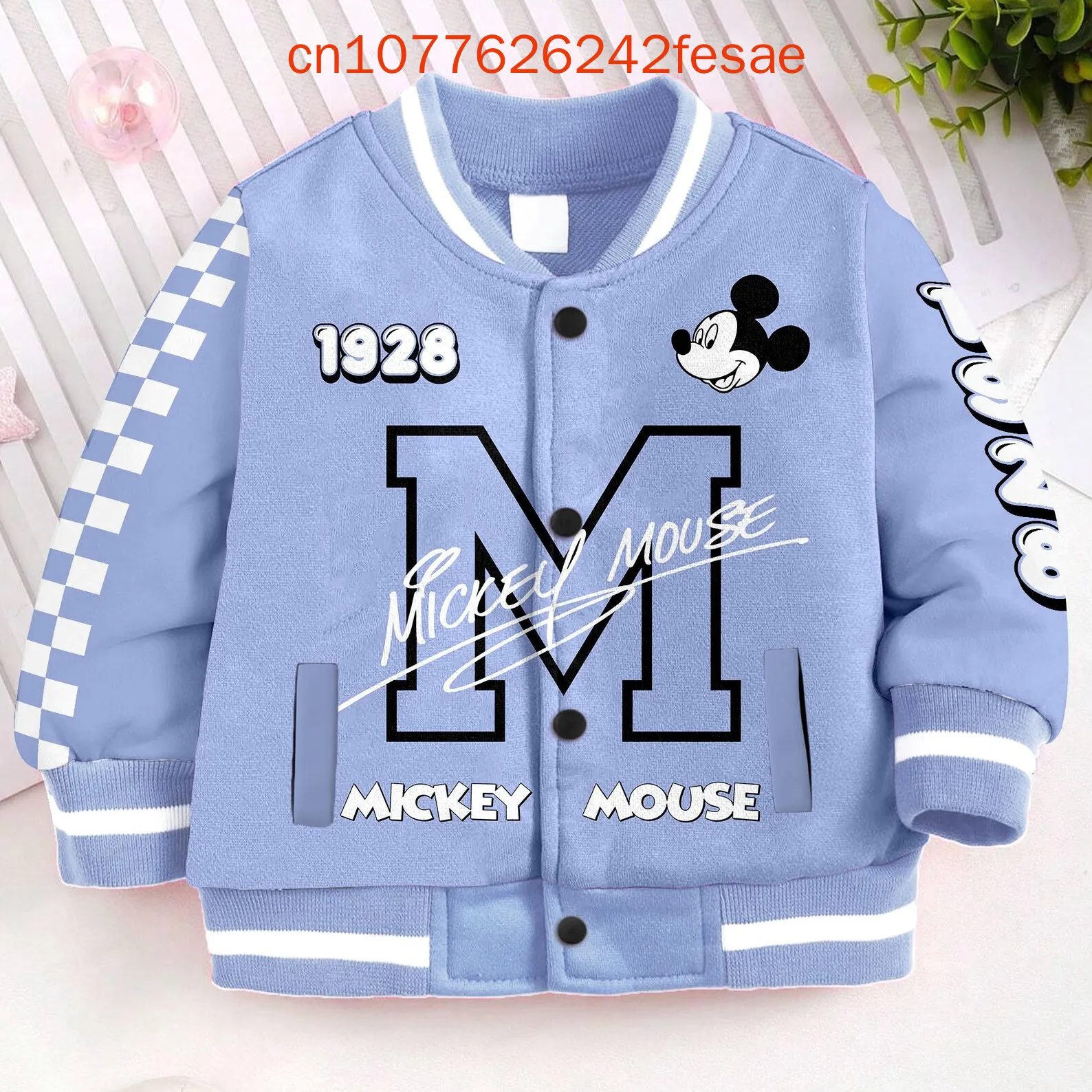 

Summer New Mickey Mouse Kids Baseball Jacket 3D Print Disney Casual Baseball Jacket Oversize Street Men's And Women's Jacket