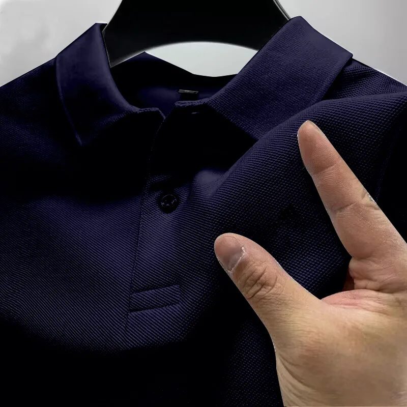 Polo transpirable con estampado para hombre, camisa con solapa de alta calidad para ocio y negocios, novedad de primavera y verano, 2024