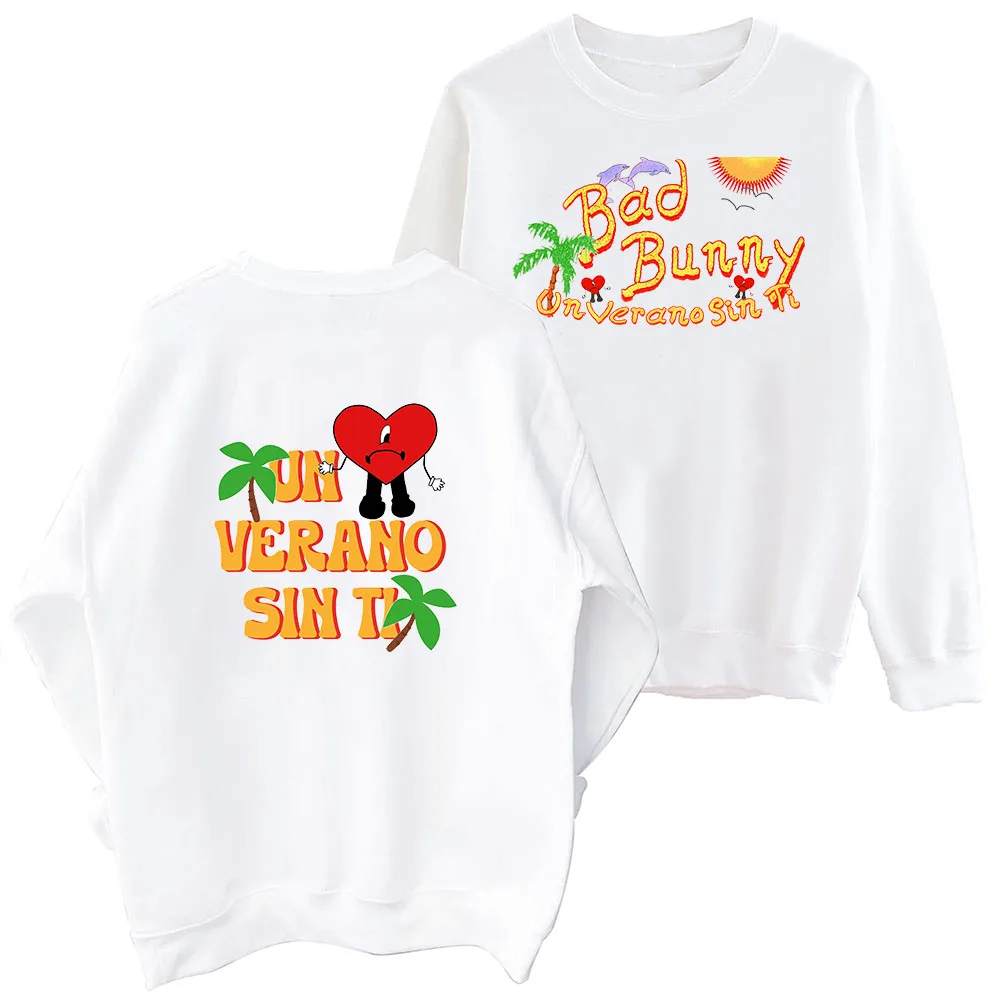 Un Verano Sin Ti Bad Bunny Sweatshirt Harajuku Round Neck Long Sleeve Oversized