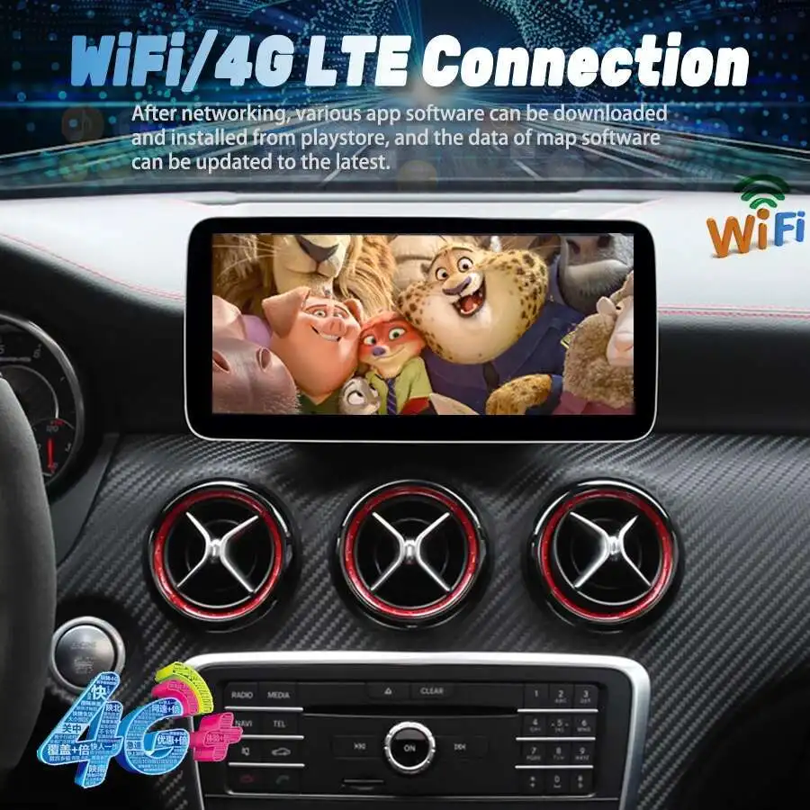Android 15 RHD Screen For Benz A class A200 W176 X117 X156 W463 GLA CLA 2013-2018 Carplay Video Player Multimedia Navigation GPS