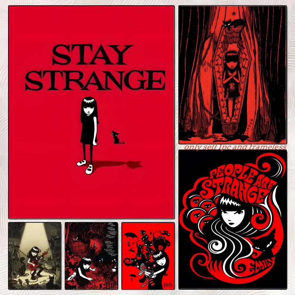 Emily The Strange Character Poster HD Wall Art interior Hallway Home Decoration Holiday Gifts